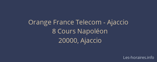 Orange France Telecom - Ajaccio