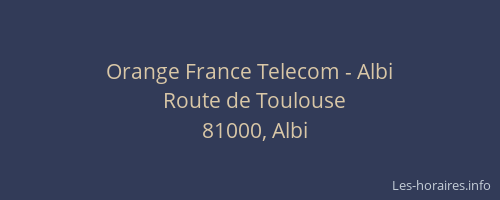 Orange France Telecom - Albi