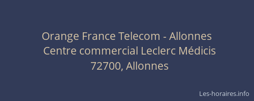 Orange France Telecom - Allonnes