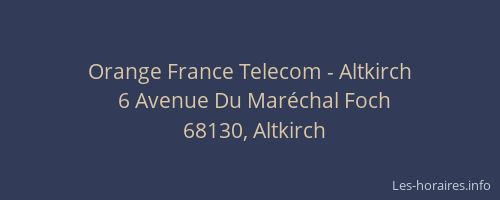 Orange France Telecom - Altkirch