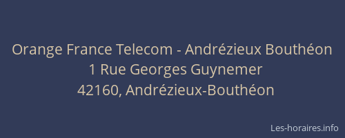 Orange France Telecom - Andrézieux Bouthéon