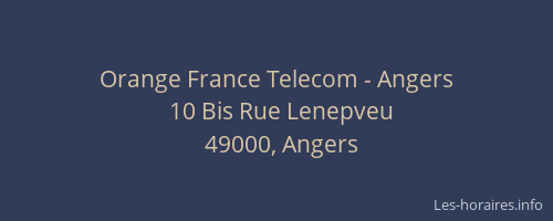 Orange France Telecom - Angers