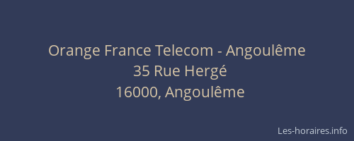 Orange France Telecom - Angoulême