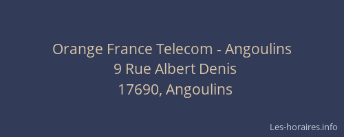 Orange France Telecom - Angoulins