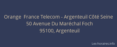 Orange  France Telecom - Argenteuil Côté Seine