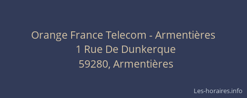 Orange France Telecom - Armentières
