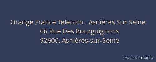 Orange France Telecom - Asnières Sur Seine