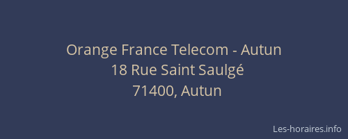 Orange France Telecom - Autun