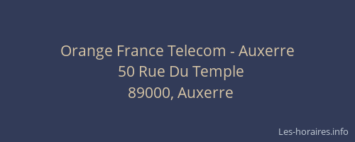 Orange France Telecom - Auxerre
