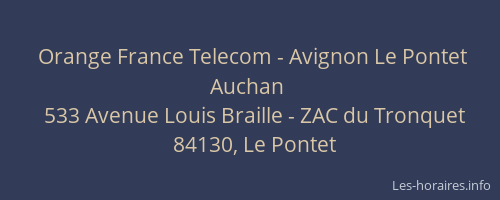 Orange France Telecom - Avignon Le Pontet Auchan