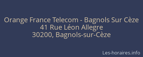 Orange France Telecom - Bagnols Sur Cèze
