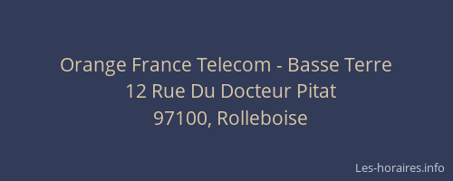 Orange France Telecom - Basse Terre