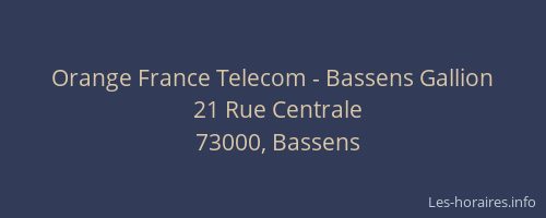 Orange France Telecom - Bassens Gallion