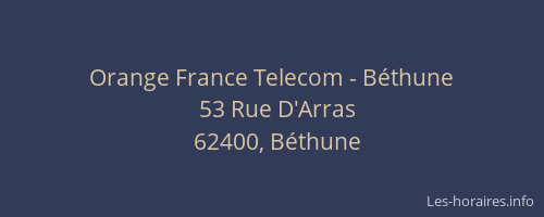 Orange France Telecom - Béthune