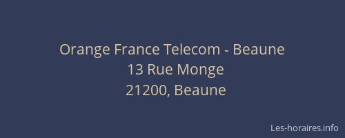 Orange France Telecom - Beaune