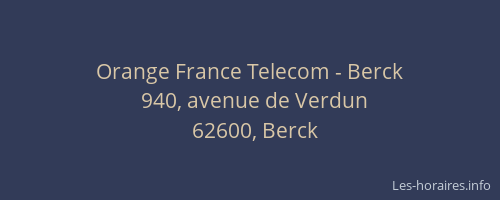 Orange France Telecom - Berck