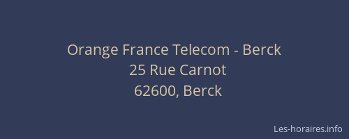 Orange France Telecom - Berck
