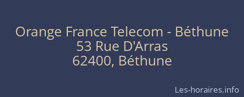 Orange France Telecom - Béthune