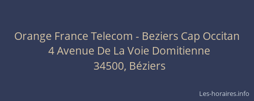 Orange France Telecom - Beziers Cap Occitan