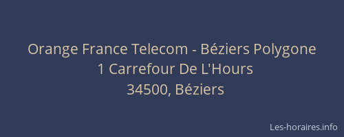 Orange France Telecom - Béziers Polygone