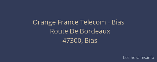 Orange France Telecom - Bias