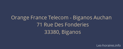 Orange France Telecom - Biganos Auchan