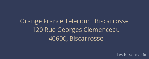 Orange France Telecom - Biscarrosse