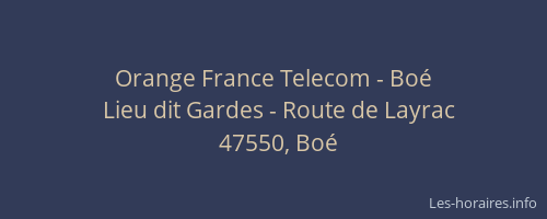 Orange France Telecom - Bo&eacute;