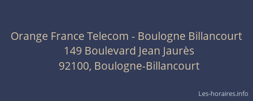 Orange France Telecom - Boulogne Billancourt