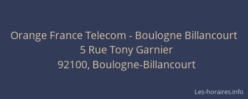 Orange France Telecom - Boulogne Billancourt