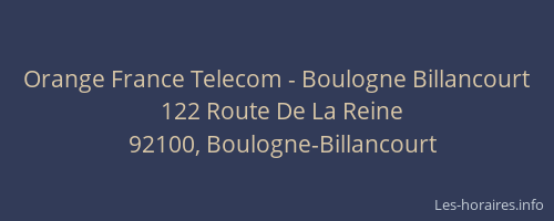 Orange France Telecom - Boulogne Billancourt