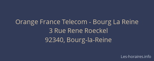 Orange France Telecom - Bourg La Reine