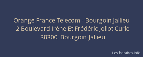 Orange France Telecom - Bourgoin Jallieu