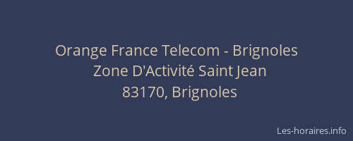 Orange France Telecom - Brignoles