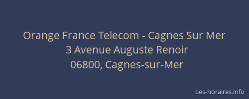 Orange France Telecom - Cagnes Sur Mer
