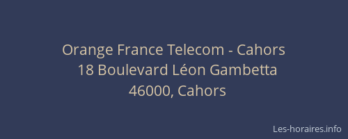 Orange France Telecom - Cahors