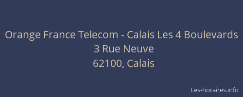 Orange France Telecom - Calais Les 4 Boulevards