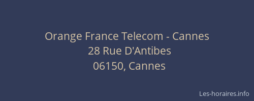 Orange France Telecom - Cannes