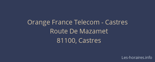 Orange France Telecom - Castres
