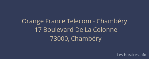 Orange France Telecom - Chambéry