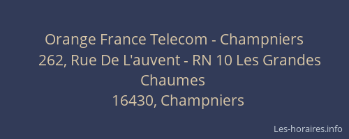 Orange France Telecom - Champniers