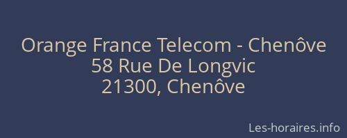 Orange France Telecom - Chenôve