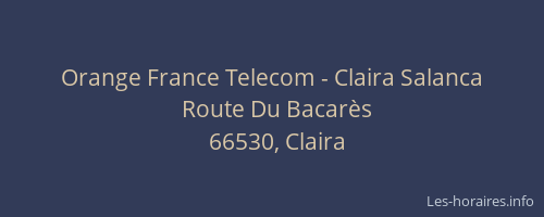 Orange France Telecom - Claira Salanca