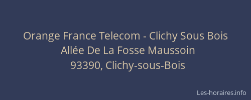 Orange France Telecom - Clichy Sous Bois