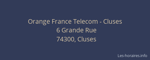Orange France Telecom - Cluses