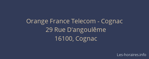 Orange France Telecom - Cognac