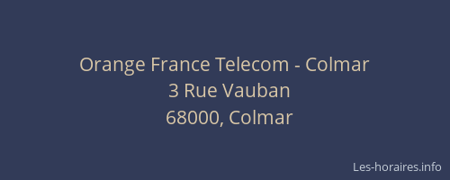 Orange France Telecom - Colmar