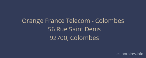 Orange France Telecom - Colombes