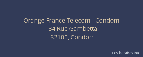 Orange France Telecom - Condom