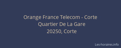 Orange France Telecom - Corte